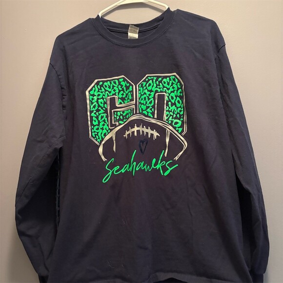 Gildan Tops - Gildan Seattle Seahawks GO Seahawks Graphic Long Sleeve Crewneck T-Shirt Unisex